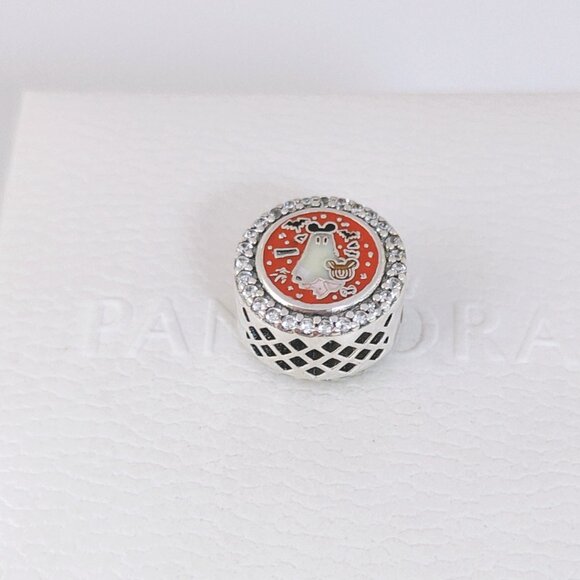 Pandora Disney Parks Mickey Pumpkin Ghost Exclusive Button Charm Halloween 2024 - Picture 3 of 8